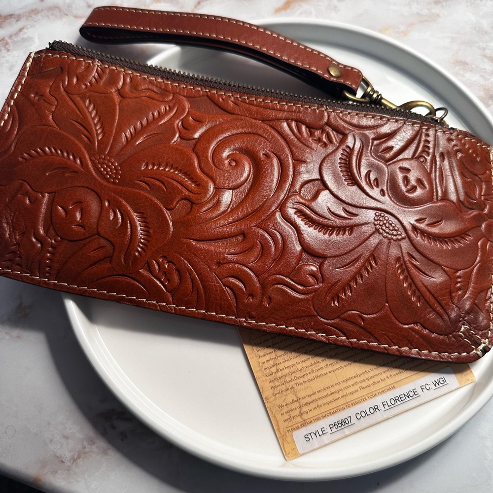 Patricia Nash Leather Wristlet